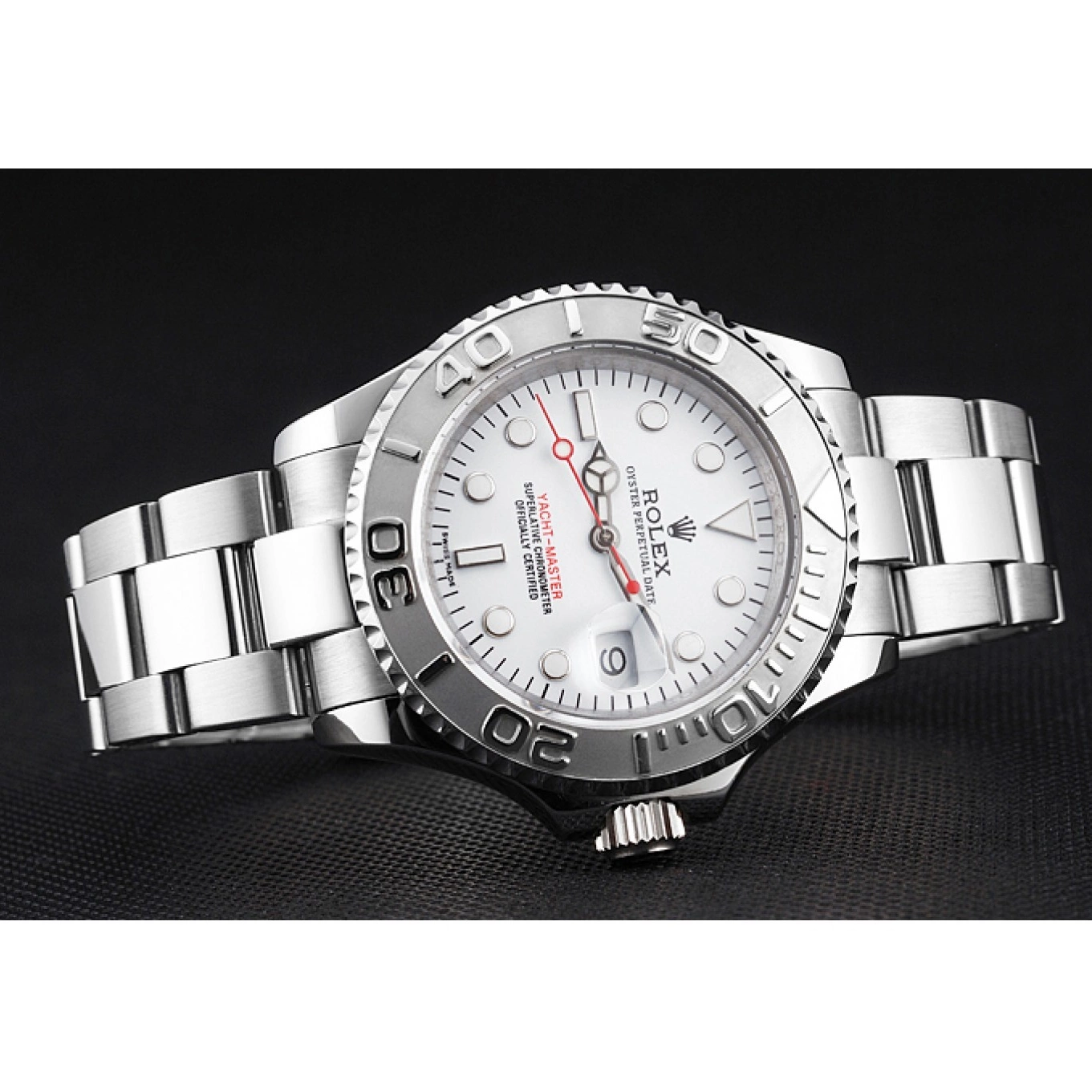 MiroTime 0813 Swiss Rolex Yacht-Master White Dial Staniless Steel Case And Bracelet